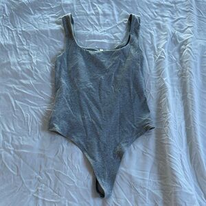 Babaton grey jersey bodysuit